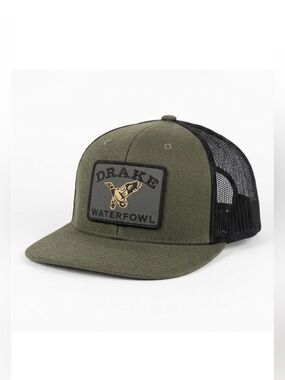 Drake The Duck Patch Mesh Back Cap in Olive Green